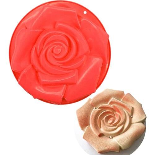 Silicone Rose Flower Cake Decorating Tool Mold For Pie Bakeware Baking Pan Chocolate Birthday Cakes Dessert Ice cream Mousse