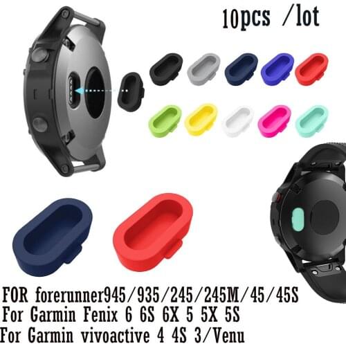 Silicone Dustproof Protective Plugs Caps for Garmin Fenix 6 6S 6X 5 5X 5S forerunner 935 945 For Garmin vivoactive 4 3 3 music