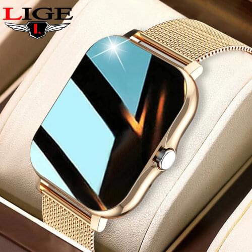 LIGE 2021 New Women Smart watch Men 1.69" Color Screen Full touch Fitness Tracker Men Call Smart Clock Ladies For Android IOS