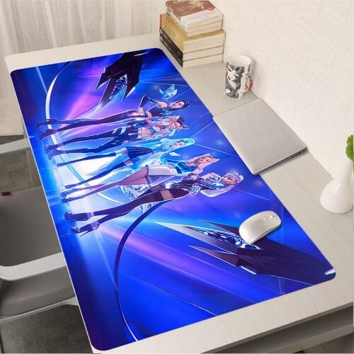 LOL KDA ALL OUT Mouse Pad Gaming Accessories PC Gamer Keyboard Desk Mat Table Carpet Mousepad 900x400 For Computer Speed Laptop