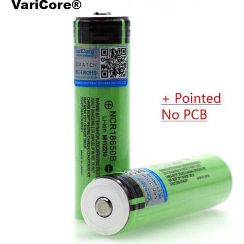VariCore New Original 18650 rechargeable battery 3.7V Li ion bateria 18650 NCR18650B 18650 battery flashlight