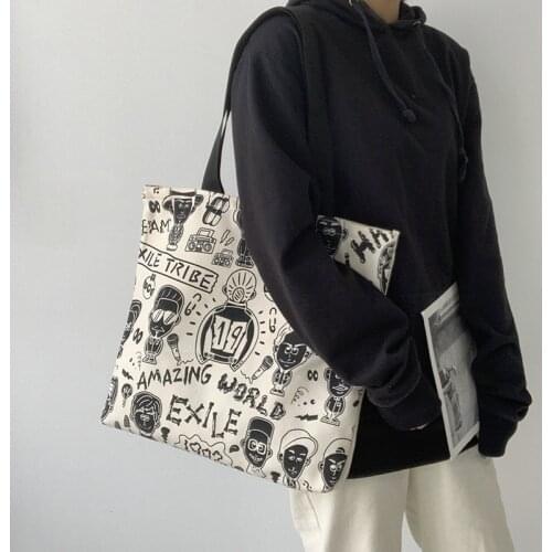 Large Capacity Canvas Tote Shoulder Bag Fabric Cotton Cloth Reusable Shopping Bag for Women 2 colours Beach Handbags Shopper Bag