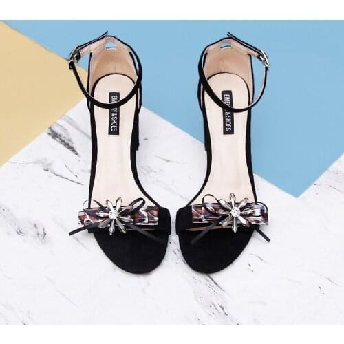 Female sandals Lady leopard print bow grey aquamarine fashion student shoes black suede Girls Low Heel Casual Shoes