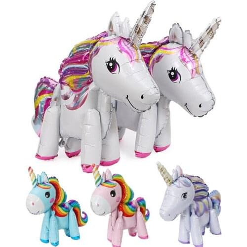 1pcs foil balloons Unicorn balloons party decoration supplies birthday party Decor kids balloons 1st birthday giant balloons