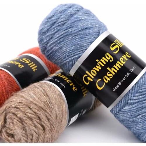 5 pieces of 500g bright silk alpaca wool yarn ball hand-woven hat scarf knitted sweater coat lover cotton swab needle and thread