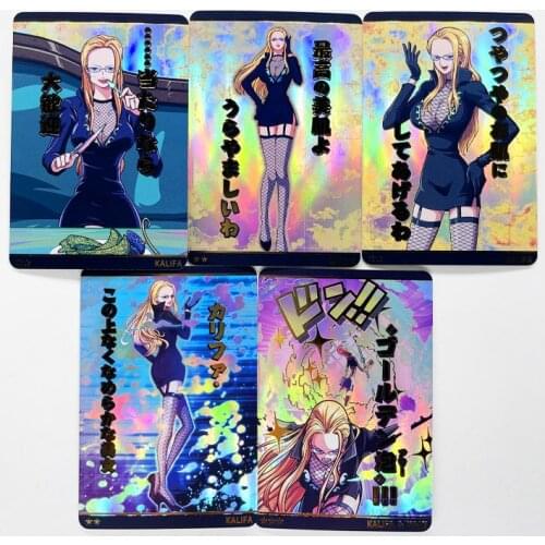 5pcs/set ONE PIECE Kalifa No.2 Toys Hobbies Hobby Collectibles Game Collection Anime Cards