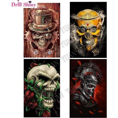 5D DIY Diamond Painting Skull Full Square Diamond Embroidery Mosaic Cross stitch stickers Kit Set Home Decor Needlework