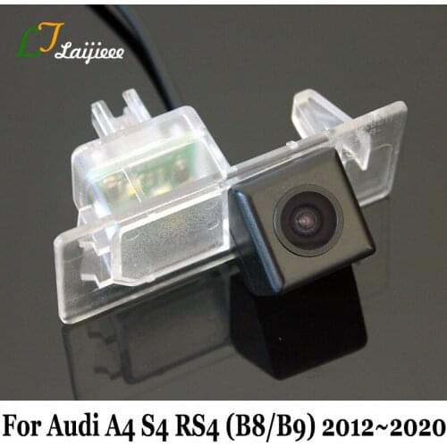 Car Reverse Camera For Audi A4 S4 RS4 B8 8K B9 8W 2012 2013~2020 / Guiding Line Optional HD Rear View Backup Parking Camera