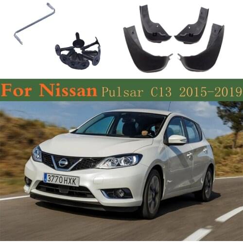 Front Rear Muflaps Mudguards Mud Flaps Guard Splash Flap Accessories For Nissan Pulsar Tiida C13 2019~2015 2018 2017 2016