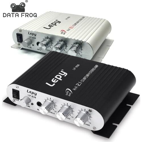 Data Frog Mini Digital Hi-Fi Power Amplifier 2.1CH Subwoofer Stereo Audio Cable Digital Subwoofer Stereo BASS Audio Player