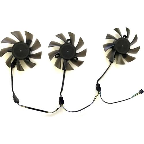 DIY 3PCS 75MM Cooling Fan For ASRock Radeon RX 5700 XT Taichi X 8G OC+ T129215BU T128015BU FD7010H12S DC12V 4Pin Graphics fan