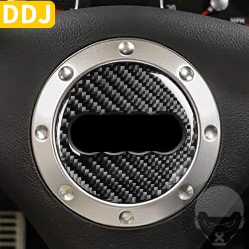 For Audi TT MK1 8N 2001 2002 2003 2004 2005 2006 Interior Decal Car Steering Wheel Logo Emblem Cover Carbon Fiber Trim Stickers