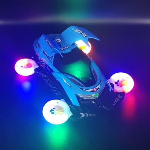 Electric Rotating Car Music Luminous Toys For Kids Universal Stunt Car Musical Toys For Children Four-wheeled Vehicle Child Toy