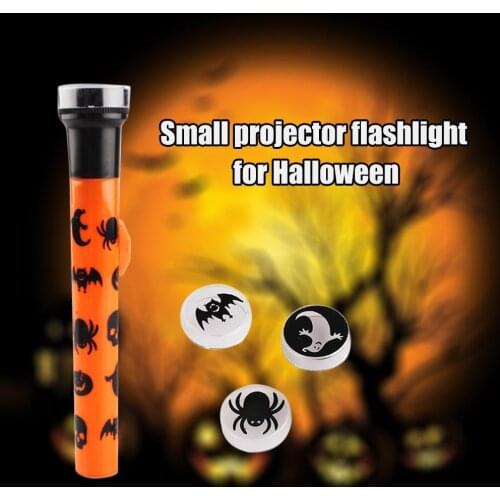 Halloween Christmas small projection lamp flashlight house scary pattern pumpkin skull ghost haunted horror tricky props pr L2R5