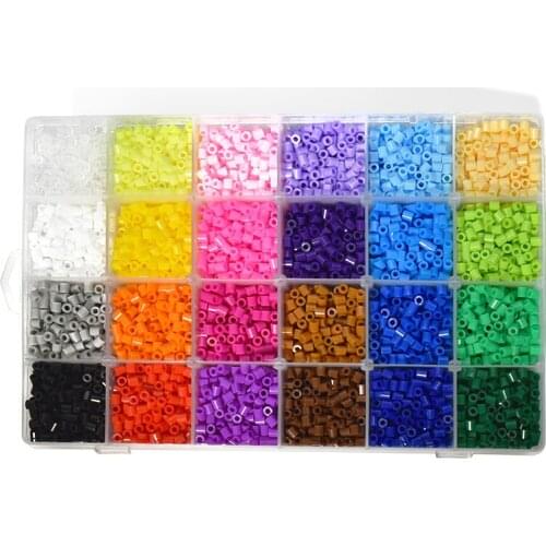 JINLETONG Hama Beads 5mm (10080pcs+1 Template+2 Iron Paper+1 Tweezers) Hama Fuse Beads Diy 3D Puzzle Kids Educational Toys