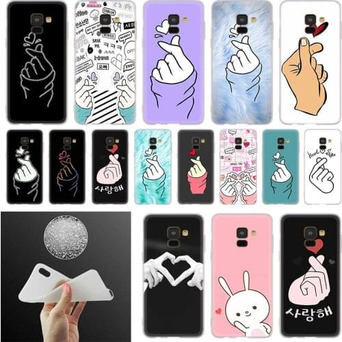 K pop Love on the finger kpop Phone Case For Samsung Galaxy A10 A20 A30 A40 A50 A60 A70 A6 A8 Plus A7 A9 2018 A3 A5 2017 Cover