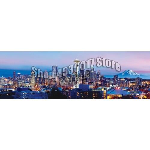 Cityscape Seattle 5d Diy Mosaic Diamond Painting Cross Stitch Diamond Embroidery Architecture landscape Rhinestone Decoration