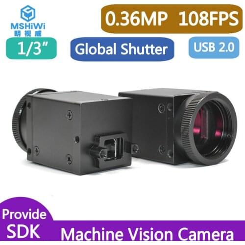 High Speed USB 0.36MP Monochrome Industrial Camera + SDK, With External Trigger, Global Shutter, Support OpenCV Visual Software