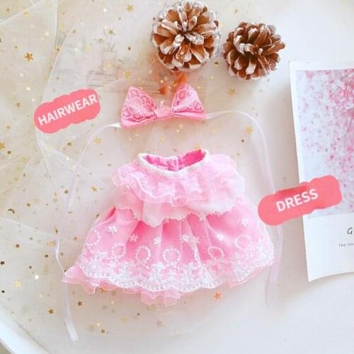 [MYKPOP]KPOP Dolls Clothes & Accessories: Lovely Dress 2pcs Set for 20cm Dolls(without Doll) Fans Collection SC21073011