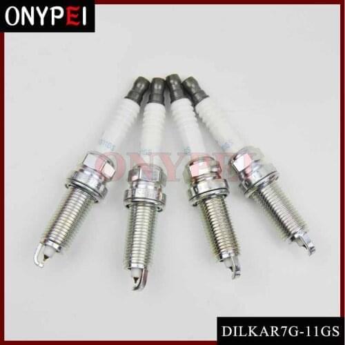 New 4pcs/lot Dual Iridium Spark Plug 12290-5A2-A01 DILKAR7G-11GS For Honda Odyssey No.91578 Accord 2.4L 122905A2A01 DILKAR7G11GS