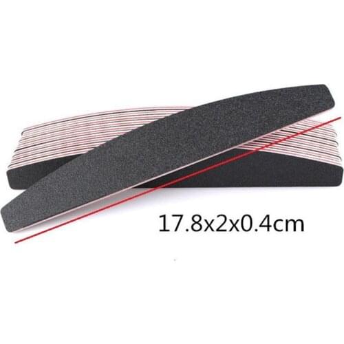 Professional Double-Side Nail File for Manicure Black Nail Sanding Grinding Polishing Sand Red Core 100/180 Sandpaper Care Tools