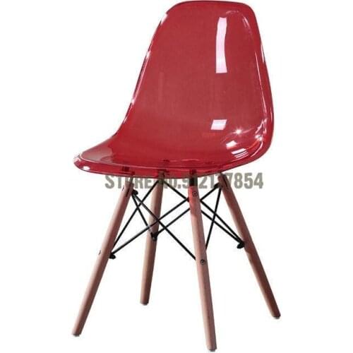 Transparent Chair Acrylic Crystal Chair Nordic Simple Backrest Casual Dining Chair Net Red Plastic Stool