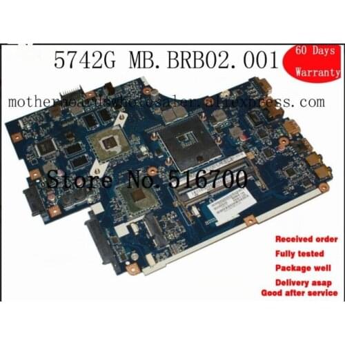 SALE MOTHERBOARD MB.BRB02.001 For ACER Aspire 5742 5742G MBBRB02001 NEW71 LA-5893P Working Tested Motherboard