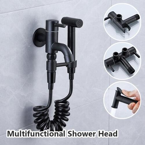 WUJIE 3 Style Handheld Toilet Bidet Sprayer Brass Bidet Faucet for Bathroom Hand Sprayer Shower Tank Hooked Holder Easy Install