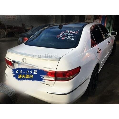 SHCHCG Auto ABS Plastic Unpainted Primer Color Rear Roof Trunk Boot Spoiler Wing Car Styling For Honda Accord Spoiler 2004 2005
