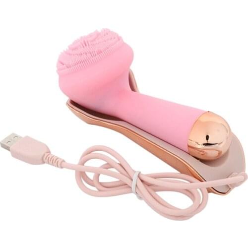 Silicone Face Scrubber USB Recharge Facial Cleansing Brush Skin Care Cleansing Machine Face Wash Brush