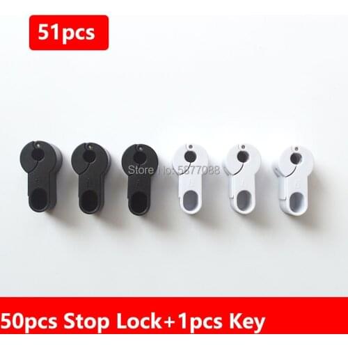 51pcs StopLock and Magnet Key anti-theft magnetic security stop lock for display hook stop lock in retail shop supermarket