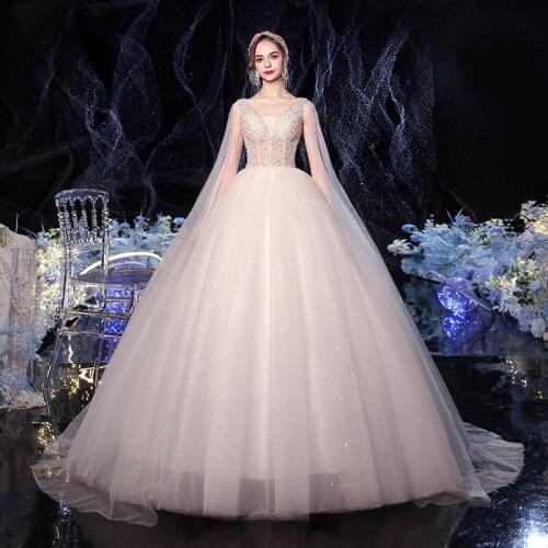 Wedding Dresses 2020 New Gryffon Dlassic Sleeveless Ball Gown Luxury Sequins Plus Vestido De Noiva Robe De Mariee Custom Size