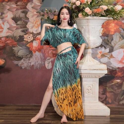 Belly Dance Set diagonal shoulder bat sleeve belly dance dance costume performance performance competition group costume