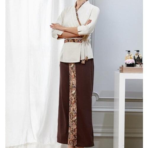 Thai Spa Overalls Beauty salon work cloth Women Beautician Spring