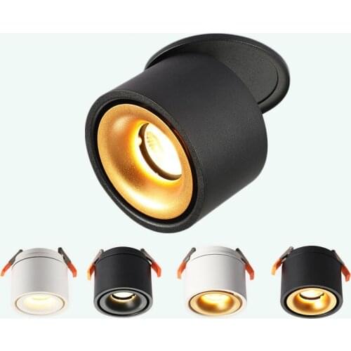 360 Degree Rotation Spot lightings 10W 12W 15W embedded LED ceiling lamp ,Foldable LED light spray background down light