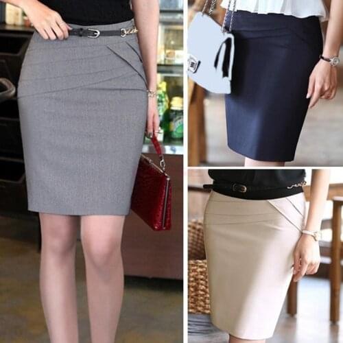 2020 Women Short Suit Skirts Work Wear Formal Office Ladies Fashion Spring Summer Slim Bodycon Pencil Party Skirt Black Blue