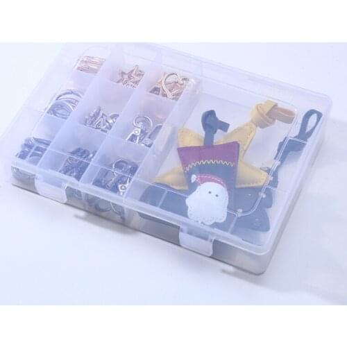 1 Set Of Keychain Kits Various Keychain Set Simple DIY Box Accessories Combination Box Christmas Bag Decoration Tools