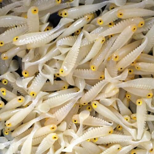 10pcs/lot Luminous Worm Soft Bait 5cm Artificial Silica gel Crank baits Minnow Fishing Lure Wobbler JIg Baits Fishing tackle