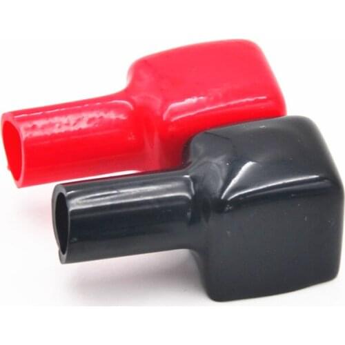 2pcs Car Battery Terminal Covers Positive and Negative Black Red bornes bateria Battery terminal cover automobiles