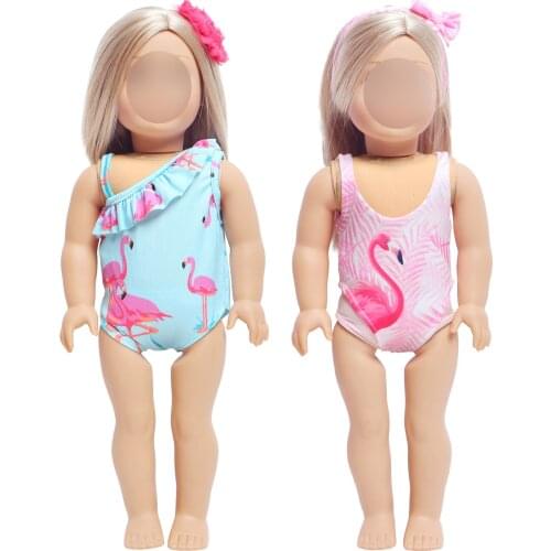 2 Pcs/Set New 43cm Born Baby Doll Clothes for 18 Inch American Doll Accessories Mix Style Swimsuits Doll Dress Girls Doll Toys