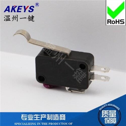 2PCS MS-022 high quality Microsoft mouse rectangular micro switch mouse button large micro motion two feet with curved handle