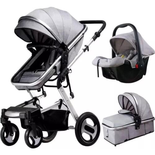 3 in1 high landscape baby stroller can sit four wheel shock absorber folding two-way baby child stroller