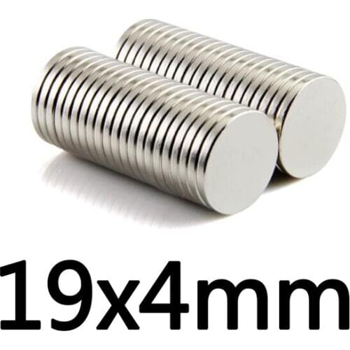 5/10/20pcs 19x4 mm Powerful Round Magnets 19mmx4mm Bulk Sheet Neodymium Magnet 19x4mm Permanent NdFeB Strong Disc Magnet 19*4 mm