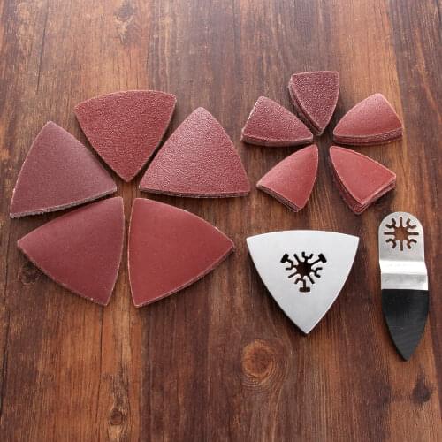 77pcs/set Oscillating Multi-tool Mix Sanding Paper with Sanding Pad for Multimaster Fein Dremel Cutting Sandpaper Power Tools