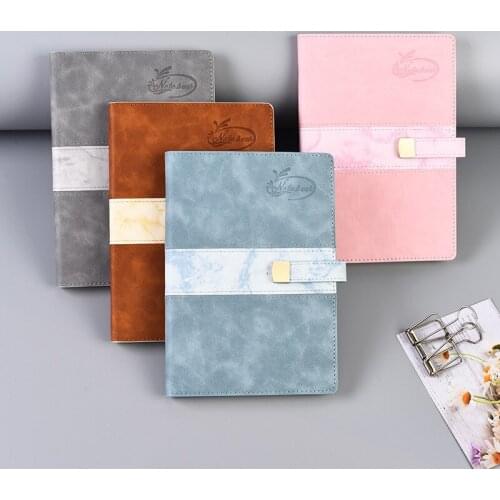 200 Pages Waxy Leather A5 Diary Notebook Business Office Work Notebook Notepad Diary School Supplies Stationery