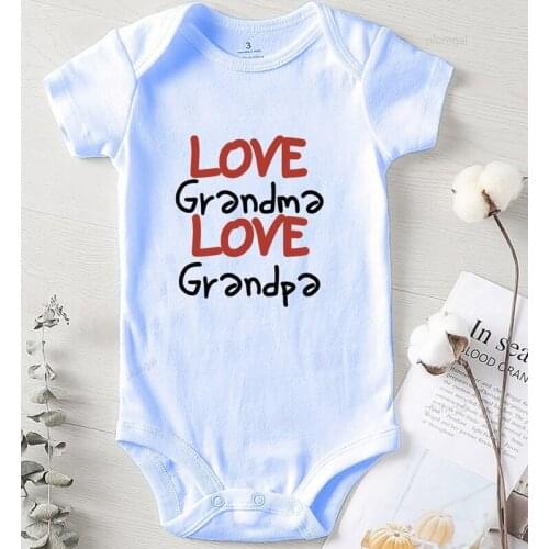 Baby Girls Clothes Winter Infant Boys Outfits Bodysuit for new born Printing Love Grandpa Grandma Toddler Autumn Jumpsuits