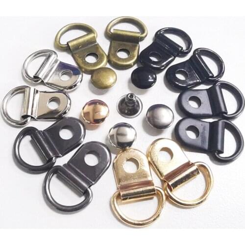 10Sets Top Quality Metal D Ring Buckle Clasp Mountaineering shoes strap and buckle Hand Bag Purse Strap Belt Dog Collar Clasp