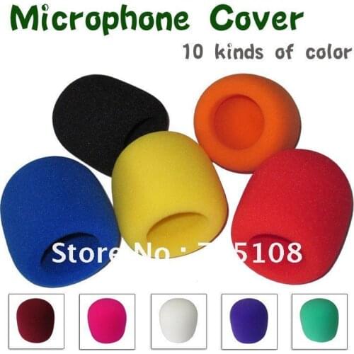 On stage microphone high density windscreen foam cover audio foam microphone windshield color free shipping 10pcs lot
