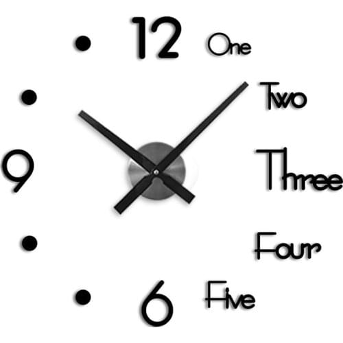 Wall Clock 3D Modern Watch Kitchen Quartz Needle Acrylic Living Room Silent Antique Round Acrylic Gifts Home Decoration