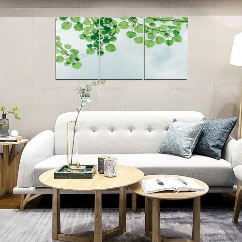 Canvas Prints Wall Art Paintings no Frame for Home Office Decoration Green Leaf canvas paiting WEIWEI for living room decor
